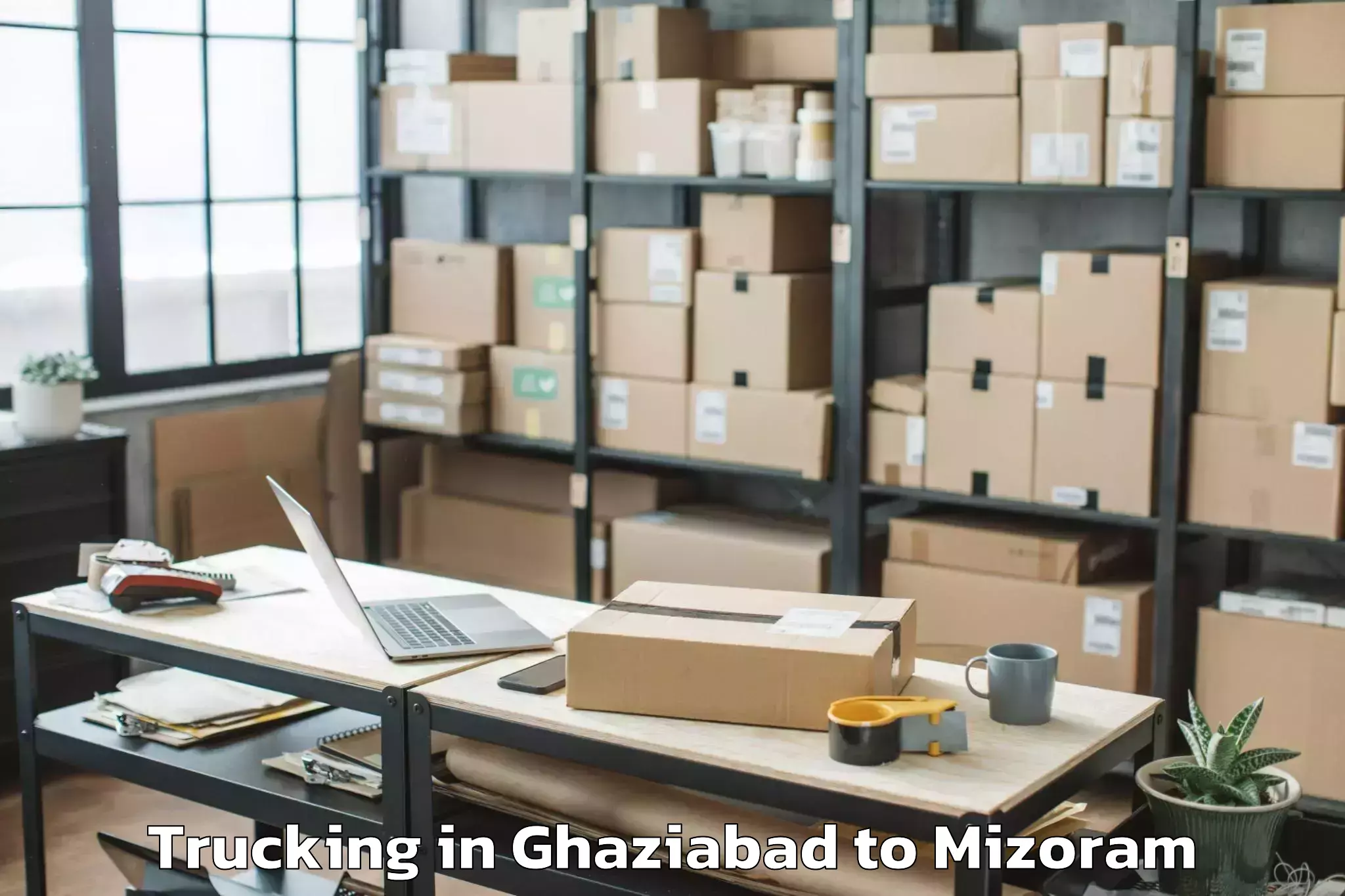 Get Ghaziabad to Mizoram University Aizawl Trucking